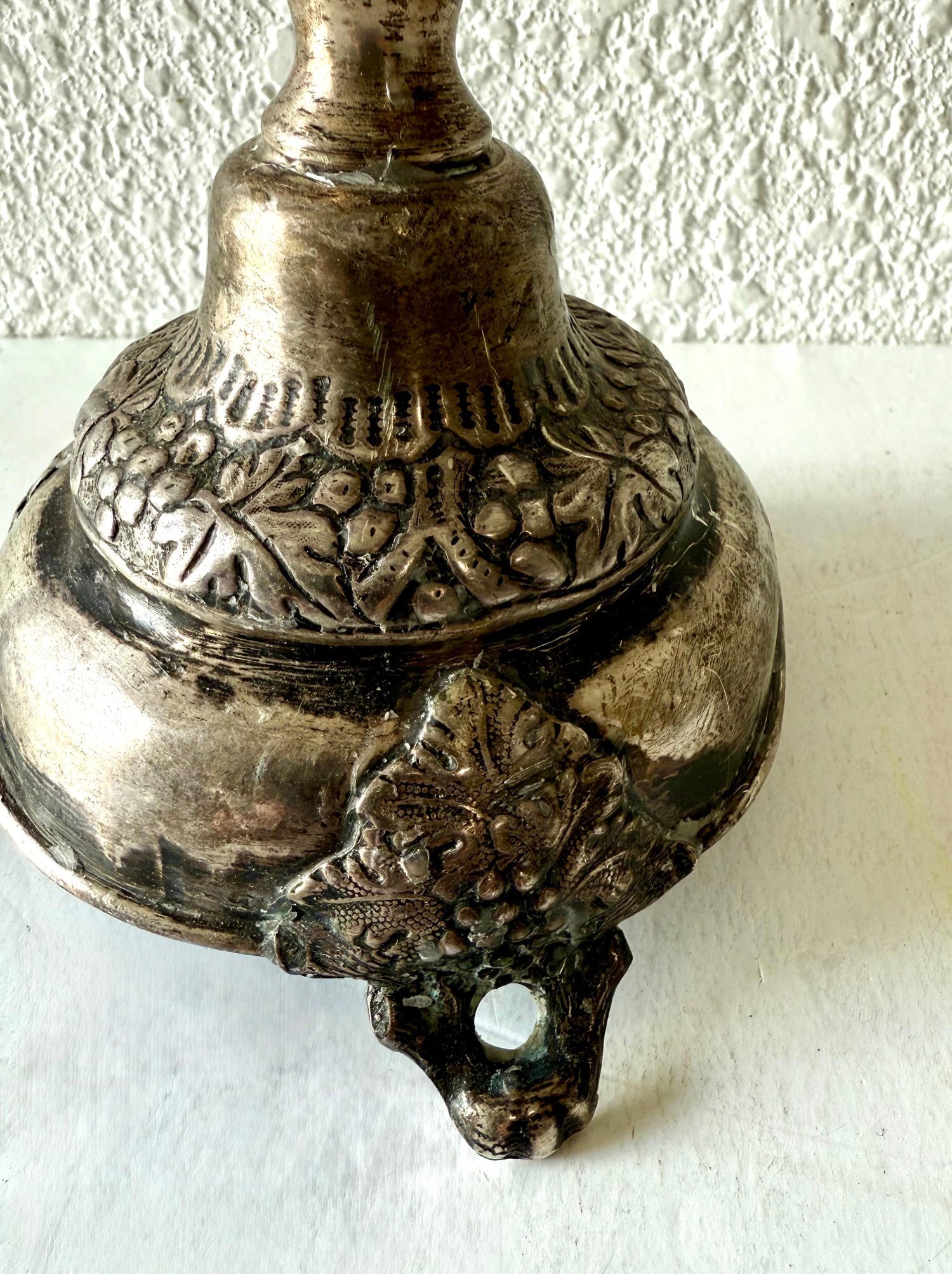 Rare 19th C. Antique Silver Judaica Shabbat Candlesticks Polish Russian, Szekman