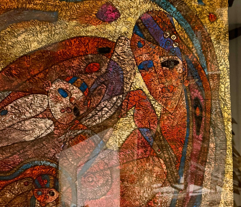 Large Original Mixed Media Painting on Rice Paper Chinese Artist Jiang Tiefeng