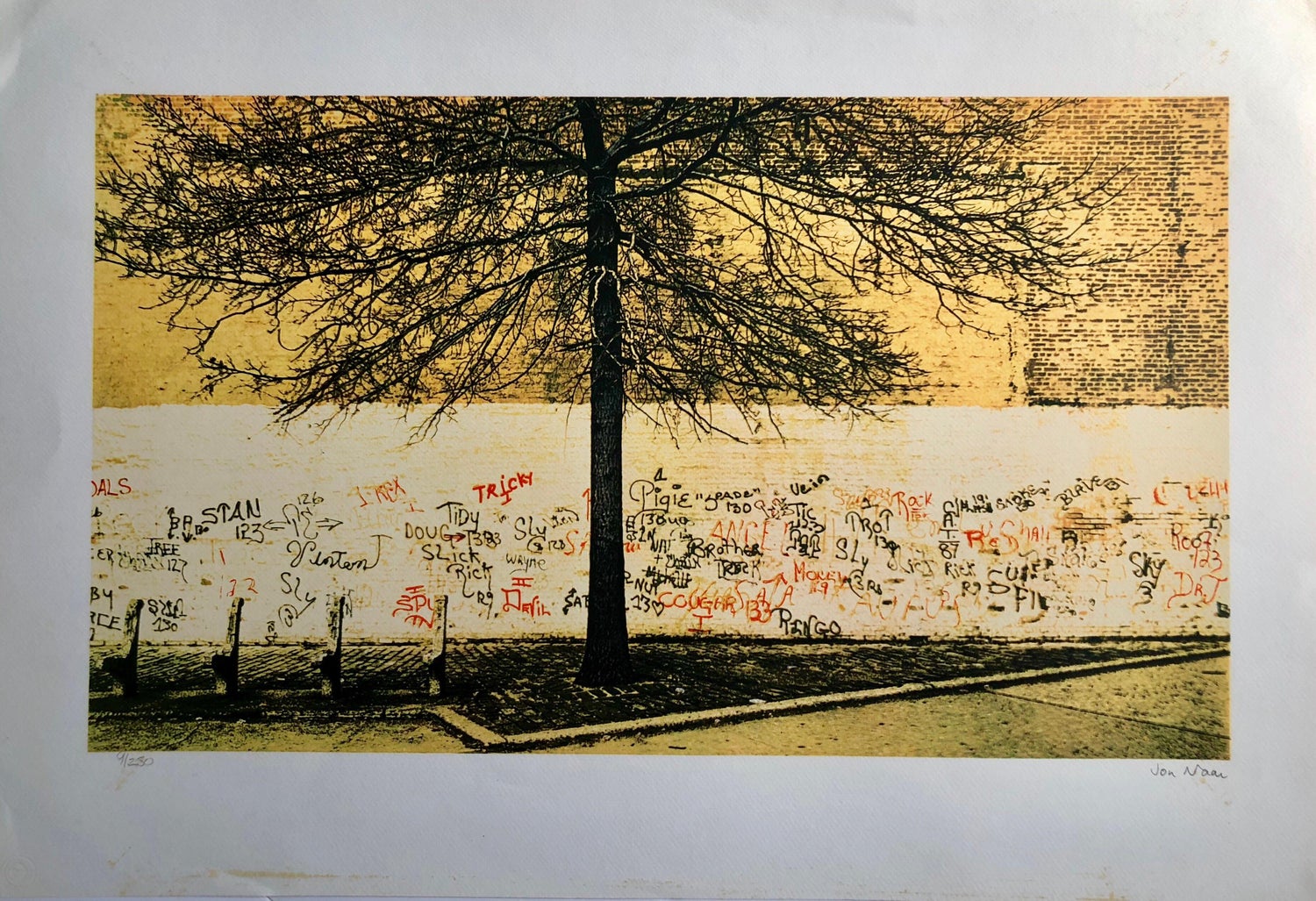 Graffiti Art Photograph Silkscreen Print Park New York City 1970s Pop Art