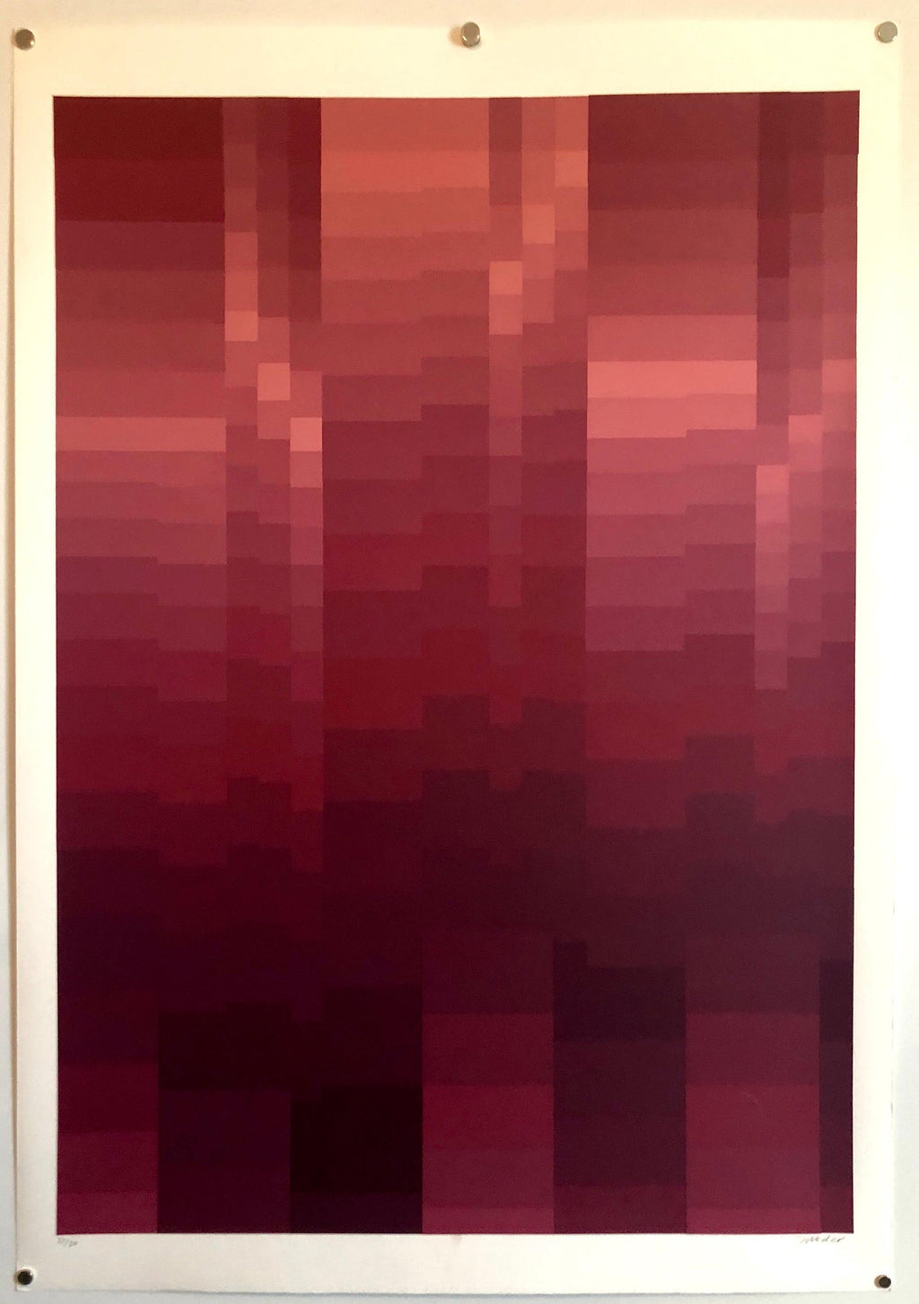 Swiss Artist Large Color Symphony Silkscreen Serigraph Print Kinetic Op Art