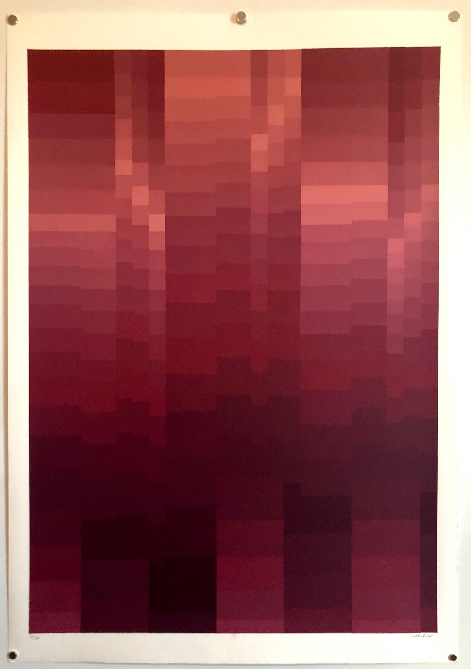 Swiss Artist Large Color Symphony Silkscreen Serigraph Print Kinetic Op Art