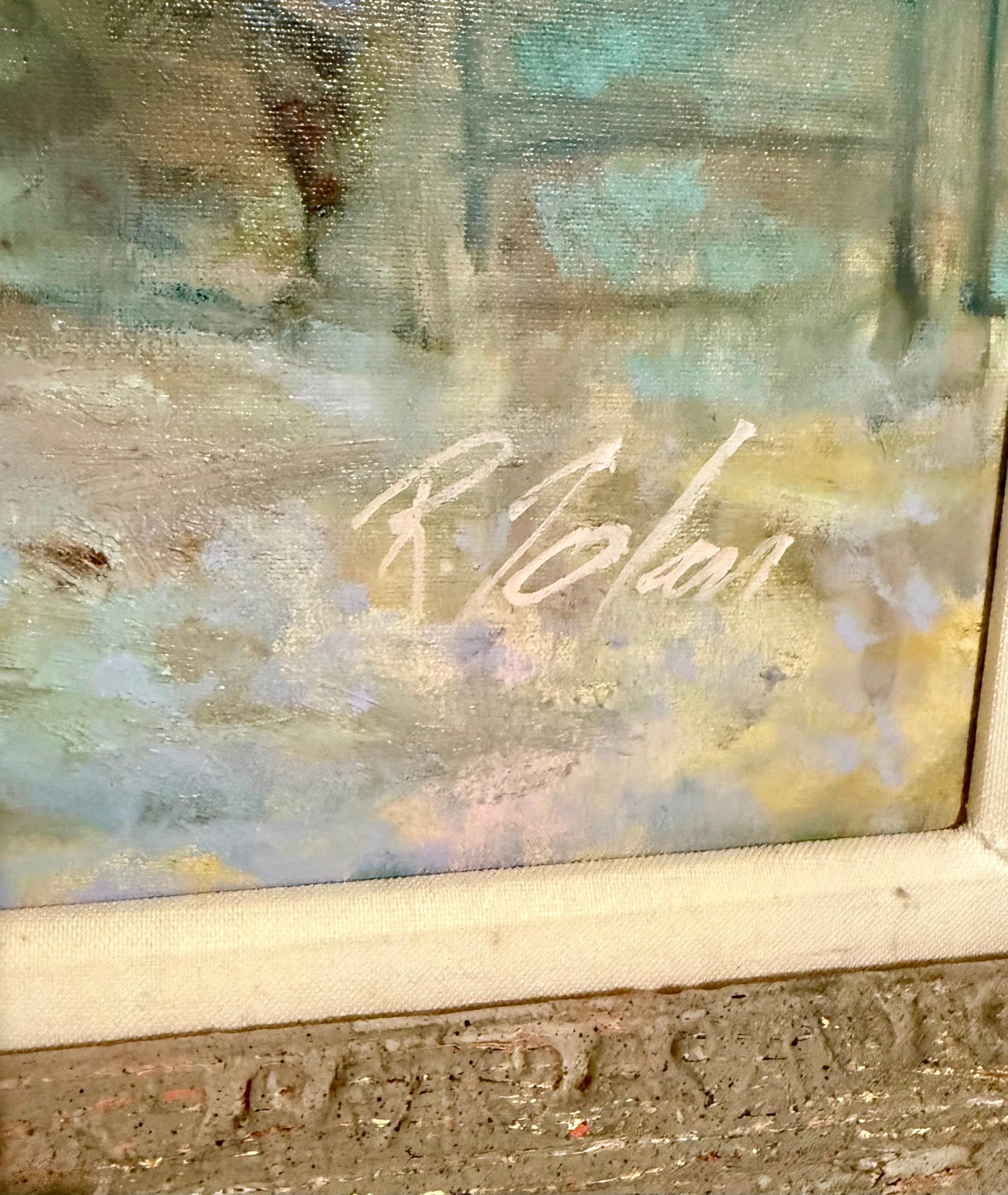 Richard Zolan Impressionist Oil Painting Judaica Sephardic Rabbi Playing Chess