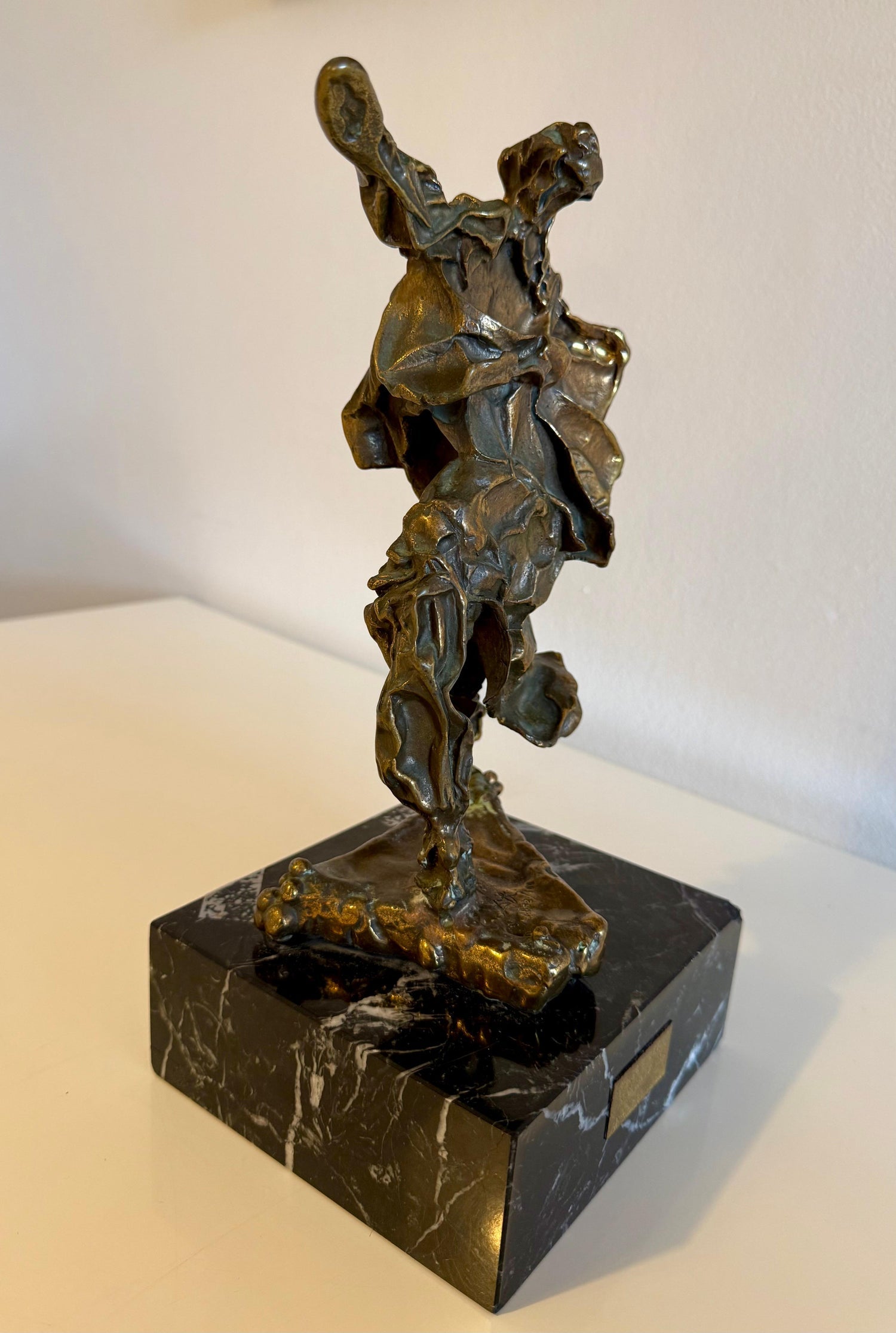 Large Original Surrealist Bronze Marble Sculpture Alma Del Quijote Salvador Dali
