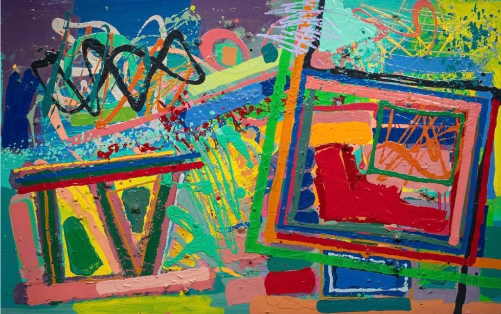 Mod Abstract Expressionist Modernist Lithograph Edward Avedisian Color Field Art
