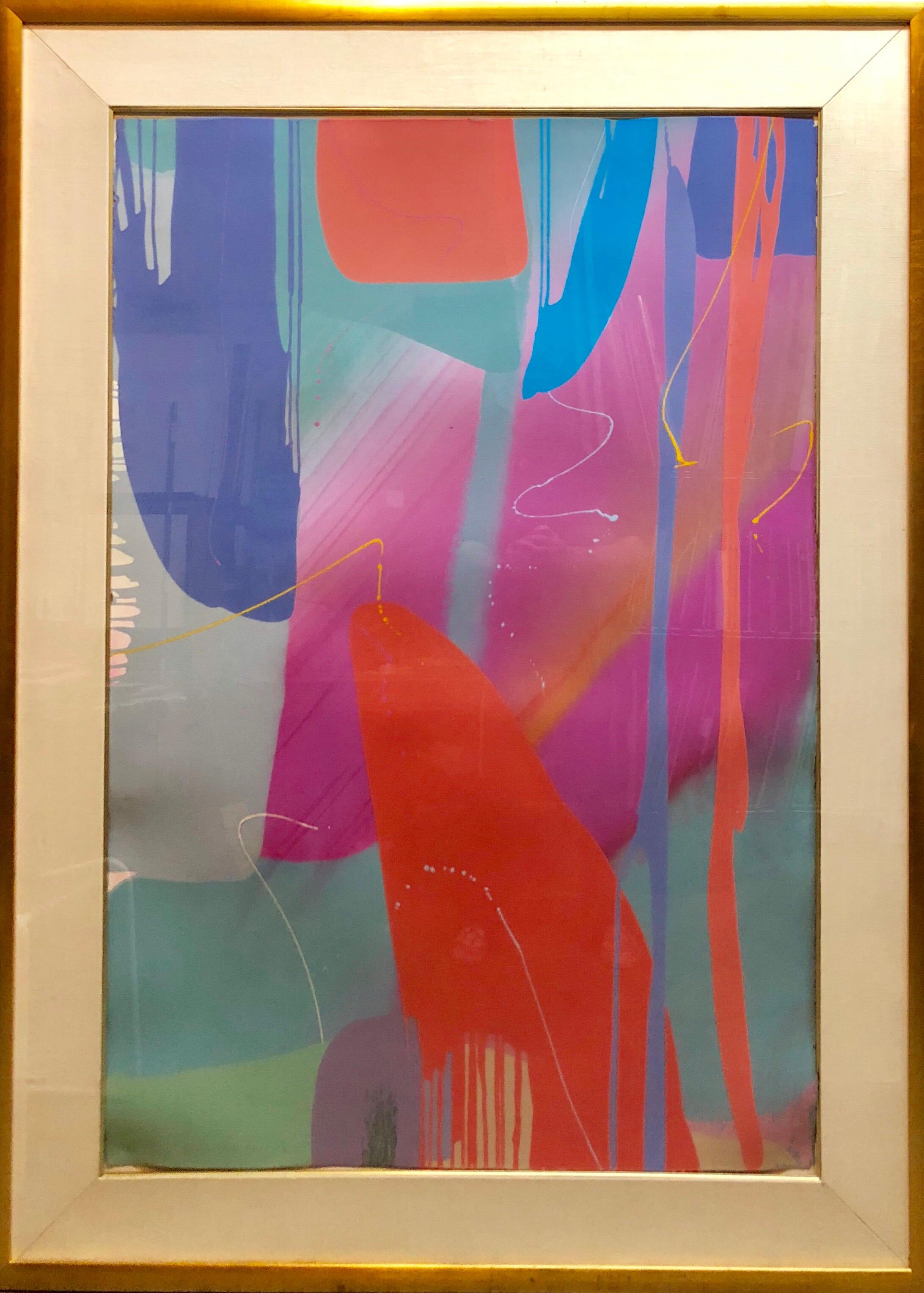 Monumental Texas Modernist Abstract Expressionist Color Field Acrylic Painting