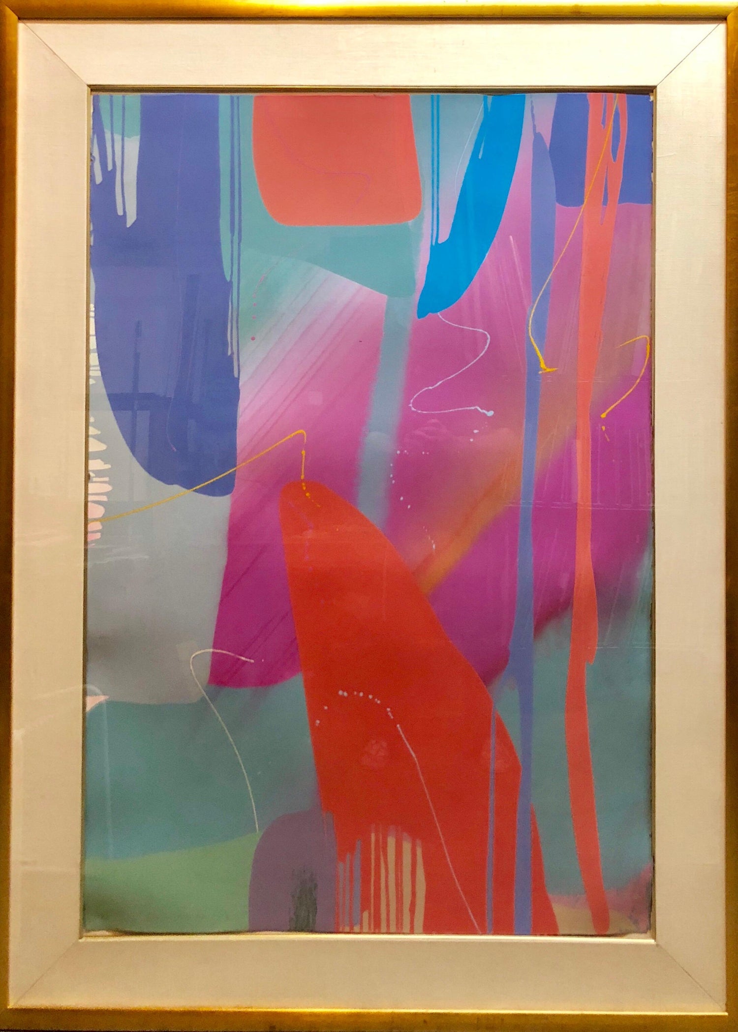 Modernist Abstract Expressionist Color Field Watercolor Painting Lamar Briggs