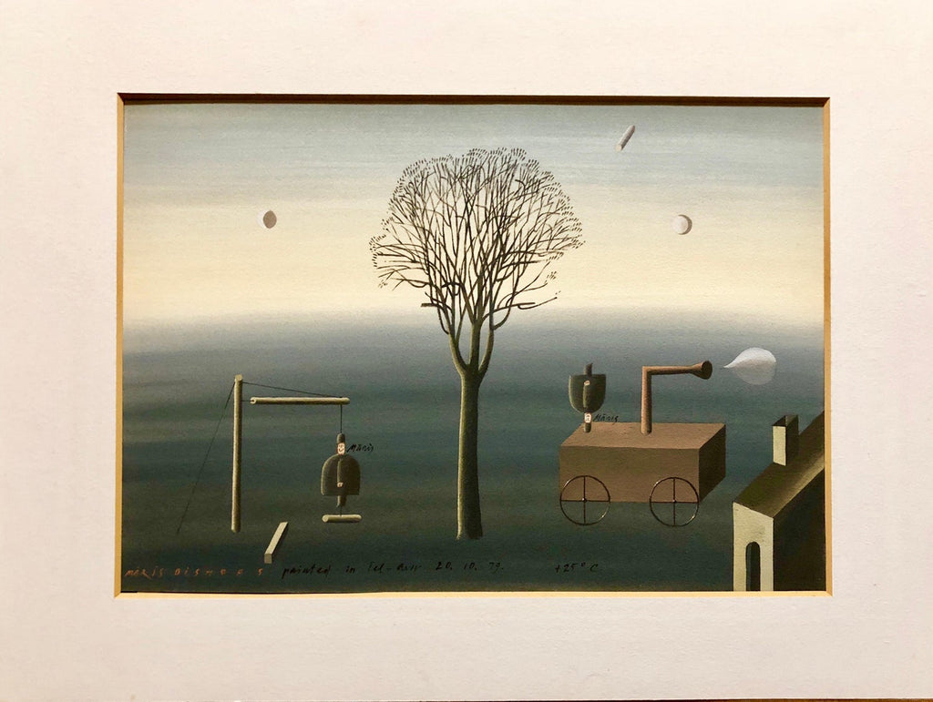 Latvian Israeli Surreal Gouache Illustration Art Painting Tel Aviv