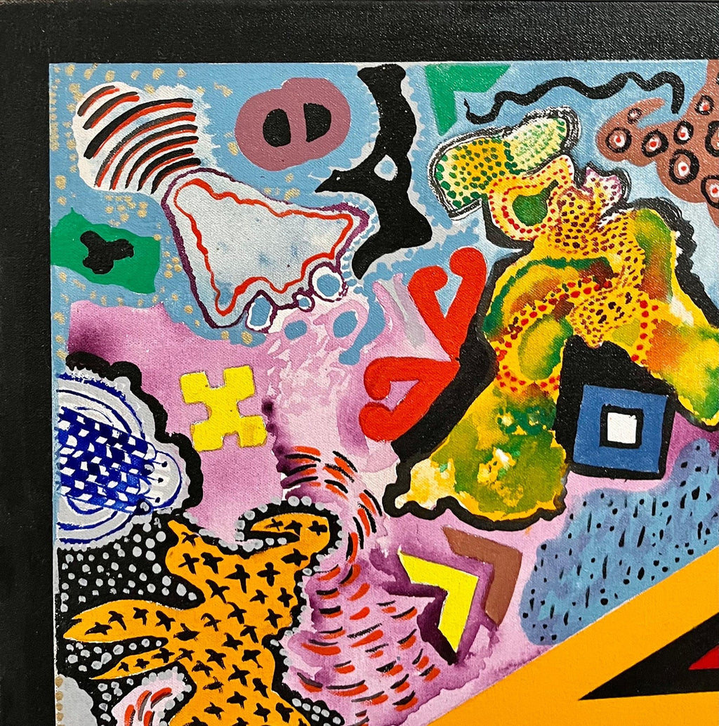 Large Mixed Media Collage Painting Great Jewish Feminist Artist Miriam Schapiro