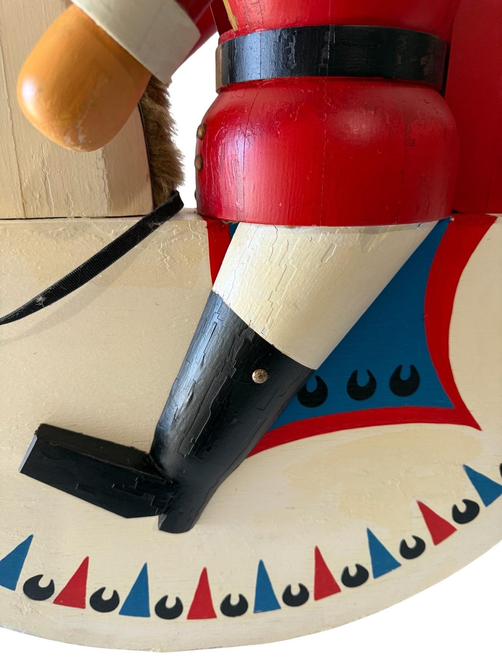 Vintage Huge German Folk Art Wood Sculpture Rocking Horse Erzgebirge Reiterlein