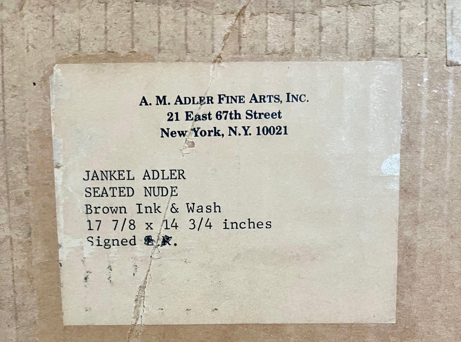Modernist Ink and Wash Drawing, Painting Jankel Adler Woman Model Ecole De Paris