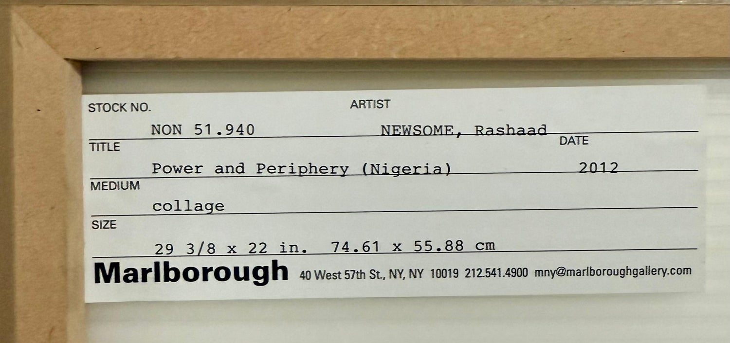 Original Collage Rashaad Newsome Power & Periphery Nigeria Marlborough Gallery