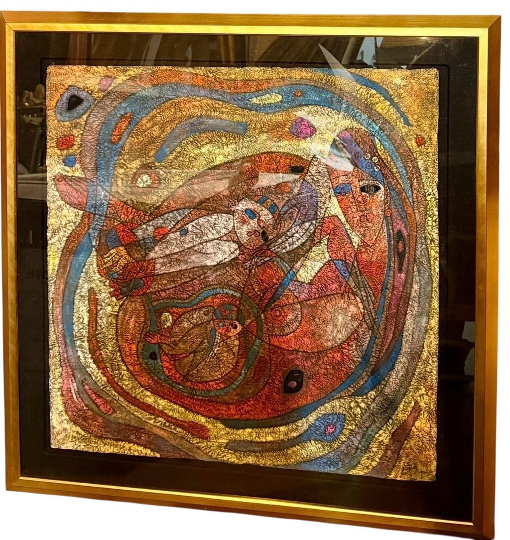 Large Original Mixed Media Painting on Rice Paper Chinese Artist Jiang Tiefeng