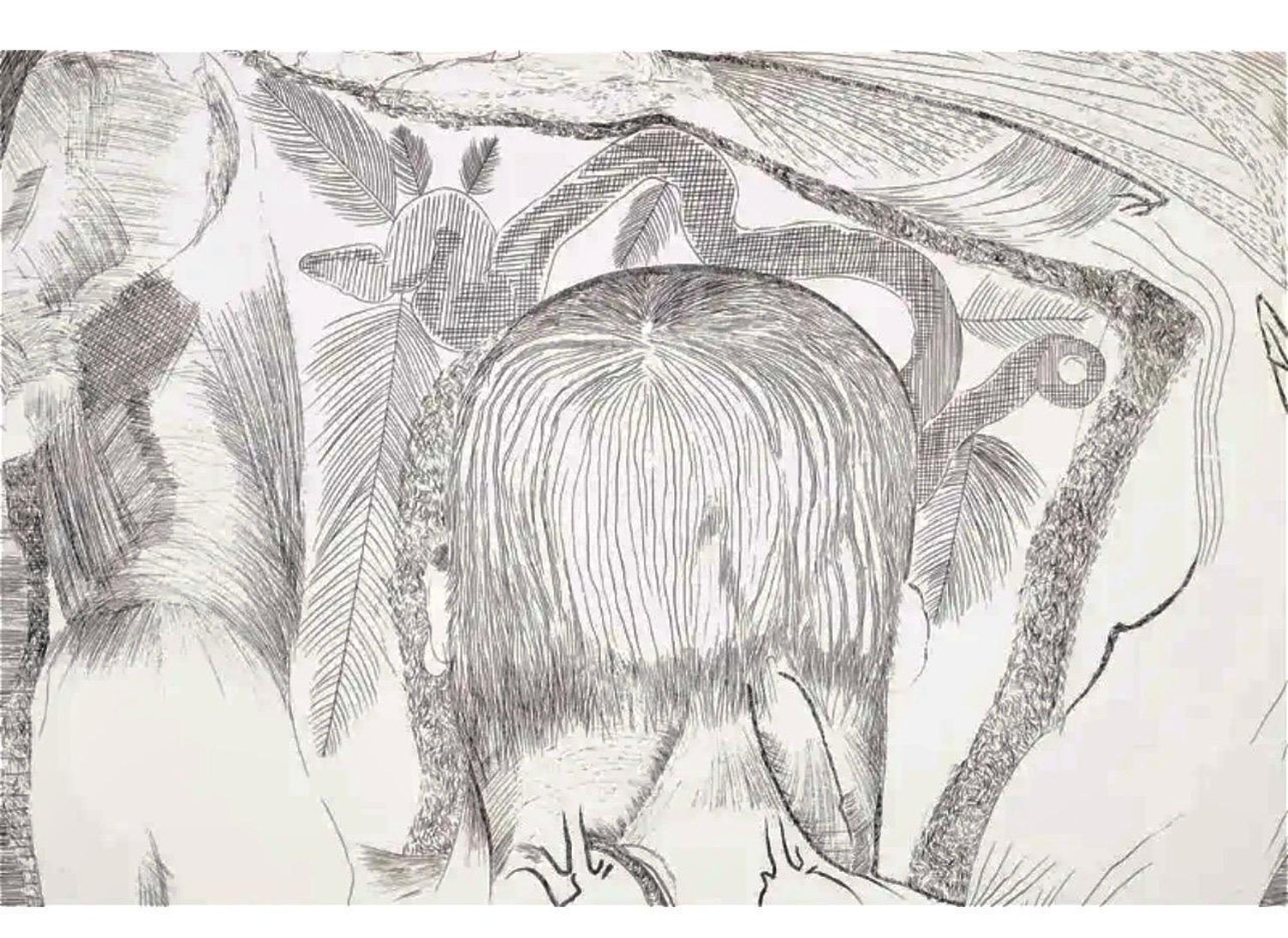 Large Italian Aquatint Etching Francesco Clemente Neo Expressionist Avant Garde