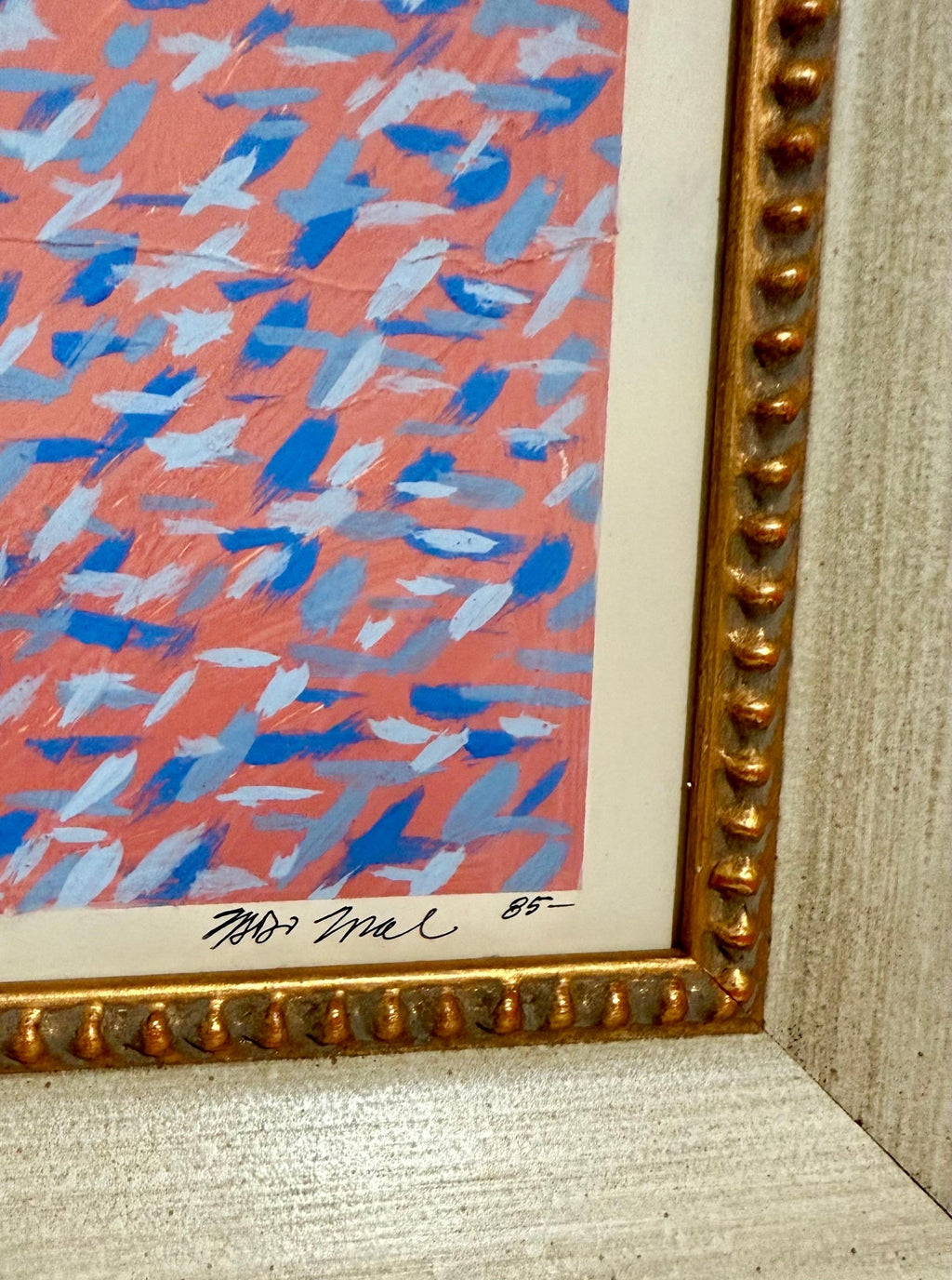 1985 Graffiti Artist TV Painting Bold Colorful New Wave NYC Panama Tabo Toral