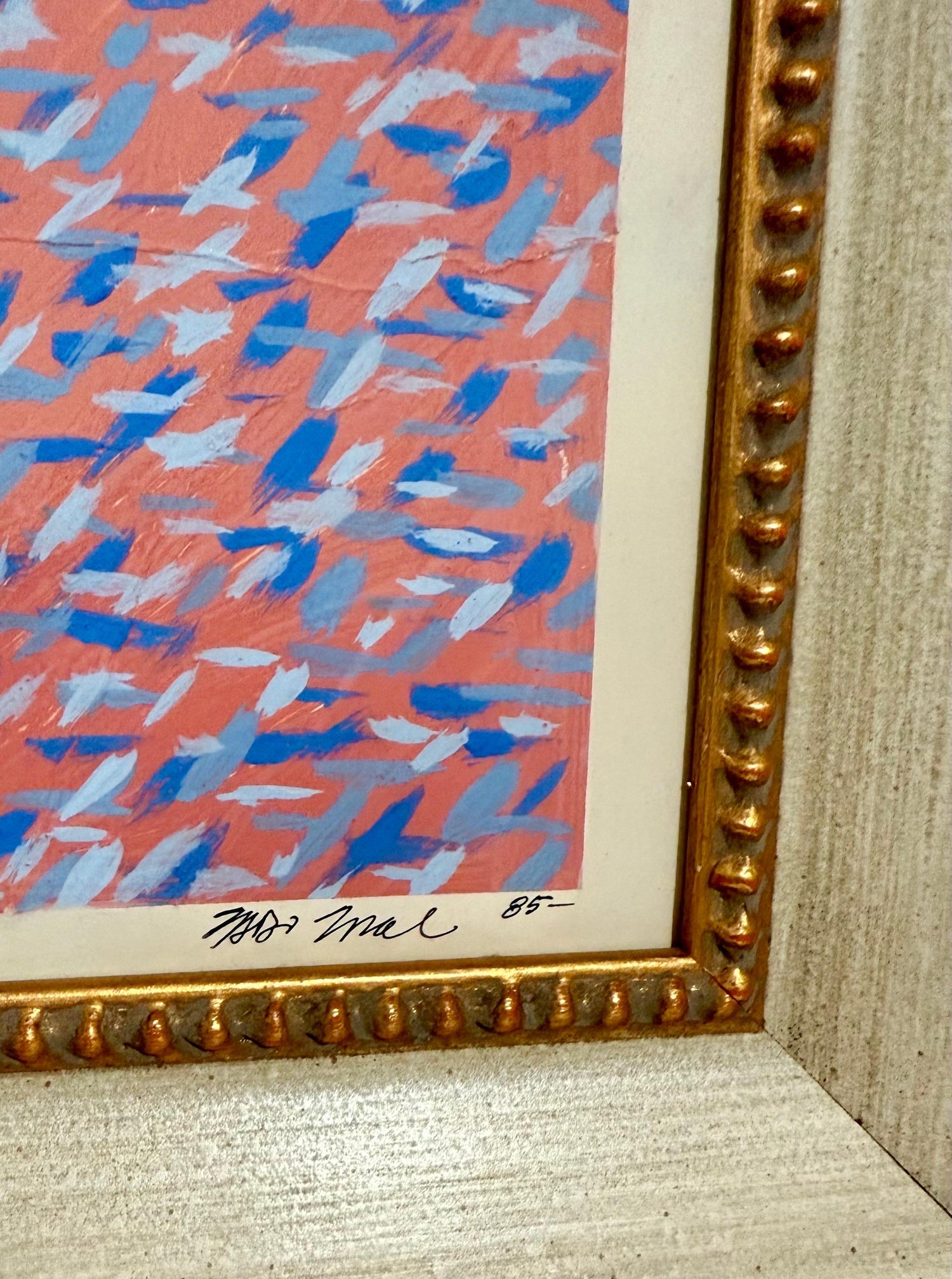 1985 Graffiti Artist TV Painting Bold Colorful New Wave NYC Panama Tabo Toral