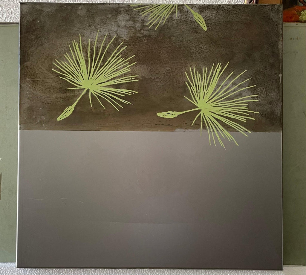 Patina & Silkscreen Painting on Steel Canadian Contemporary Art Marjan Eggermont