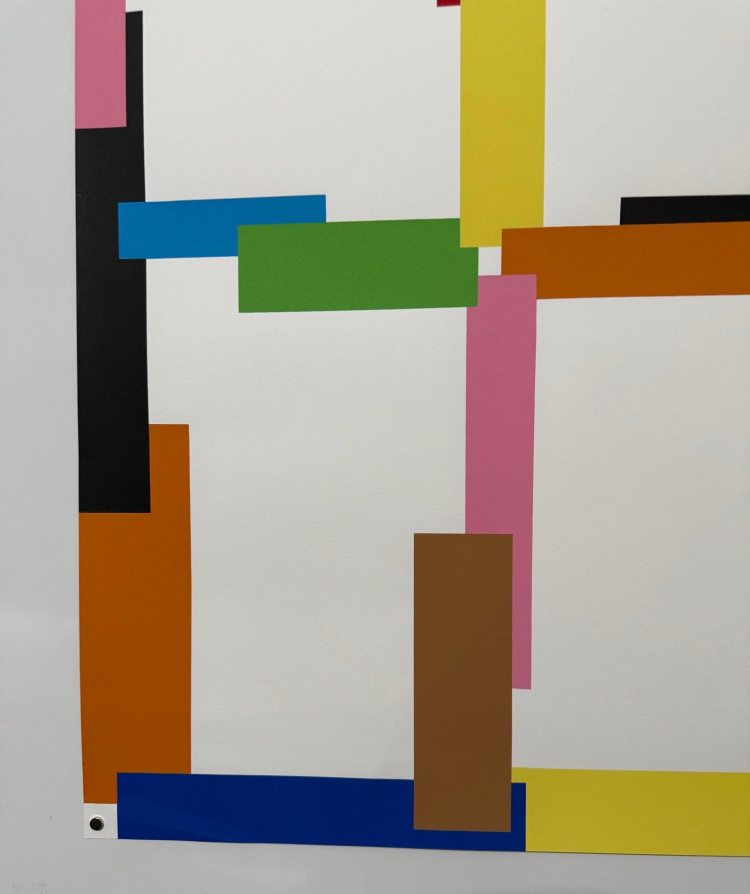 Swiss Contemporary Art Beat Zoderer Abstract Color Constructivist Screenprint
