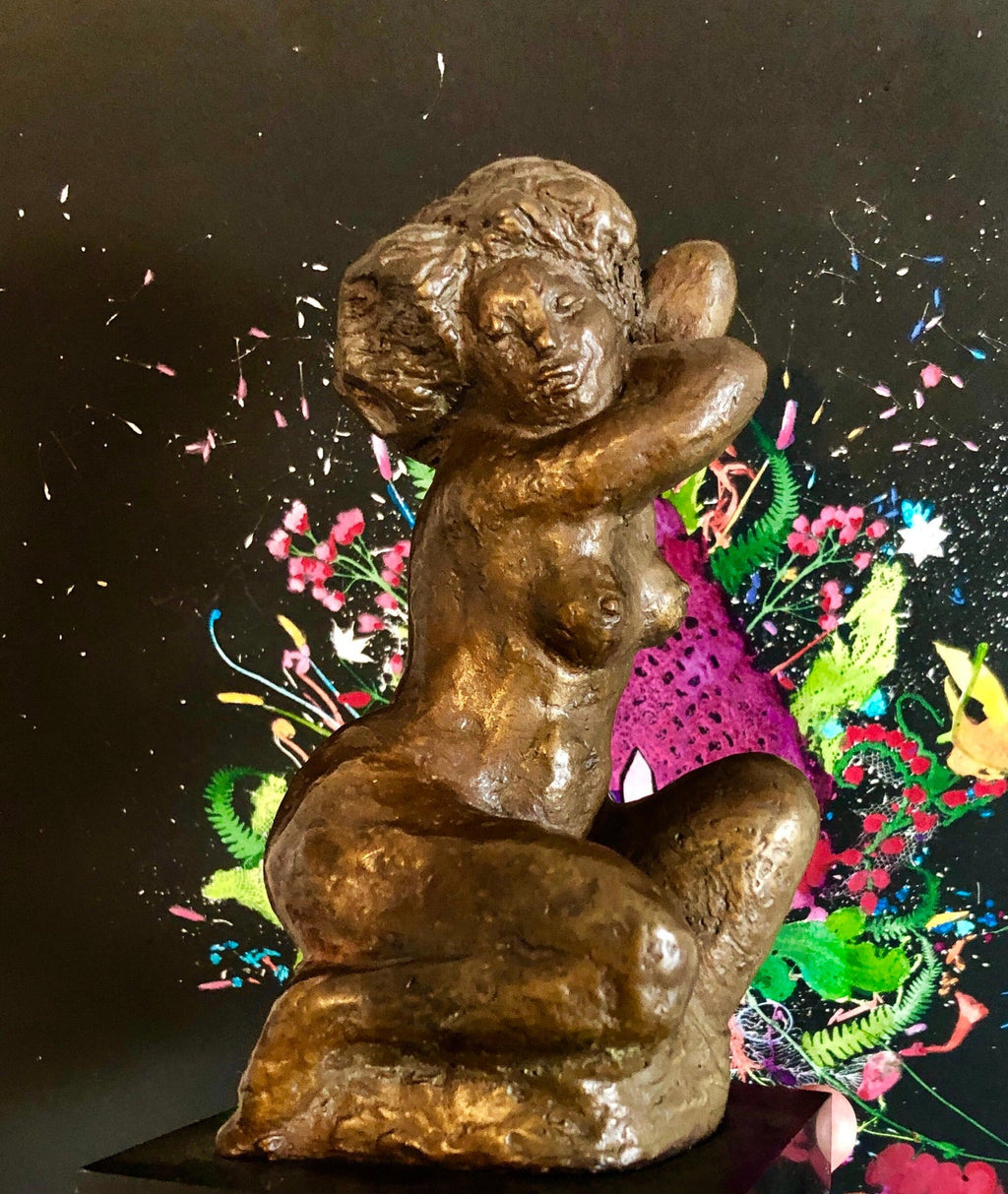 Bronze Female Nude Sculpture Modernist, WPA, New York Chelsea Hotel Artist