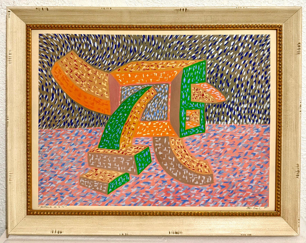 1985 Graffiti Artist TV Painting Bold Colorful New Wave NYC Panama Tabo Toral