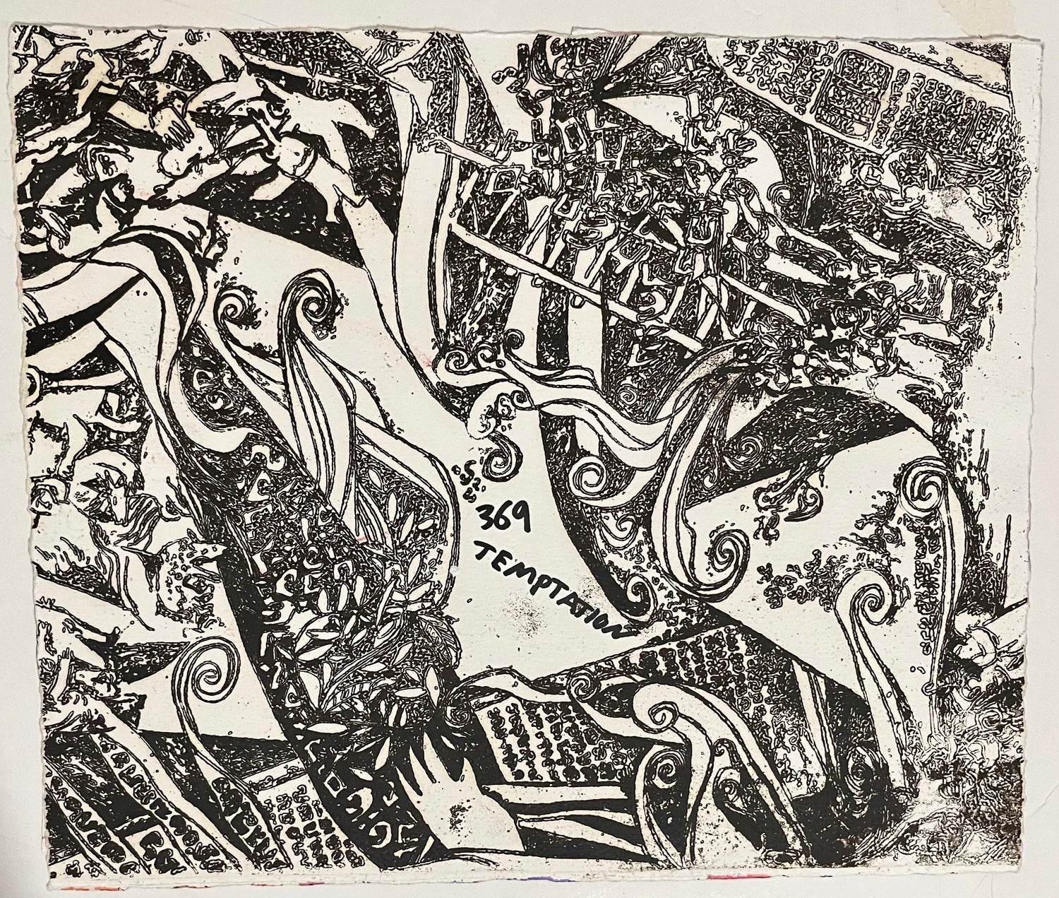 Israeli Judaica Original Painting, "Temptation" Dancing Polish Artist Arie Dubi