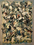 Australian American D. Rankin Abstract Expressionist Oil Painting Rocky Hillside