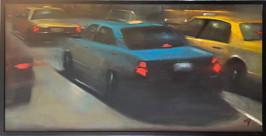 Large Suong Yangchareon Thai American Photorealist LA California Street Painting
