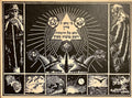Rare 1922 German Jewish Judaica Zion Woodcut Woodblock Print Hermann Fechenbach