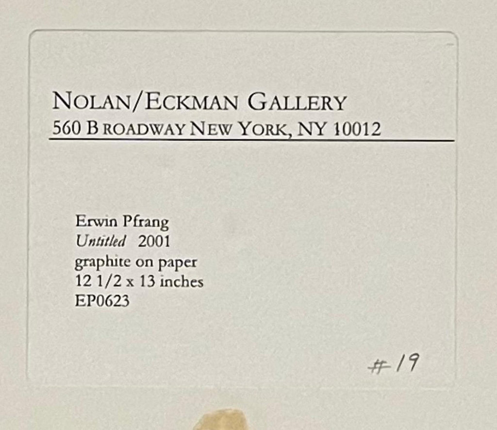 German Neo Expressionist Graphite Pencil Drawing Erwin Pfrang Nolan Gallery NYC