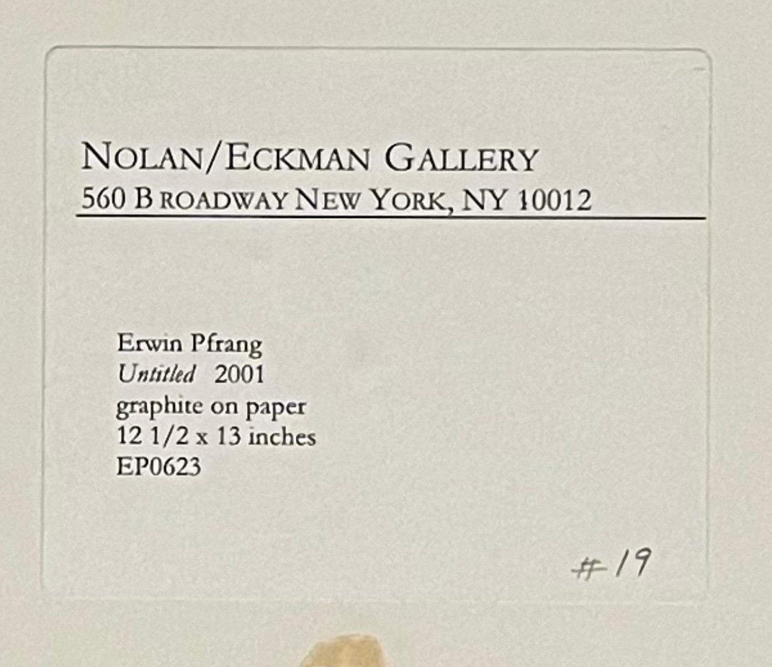 German Neo Expressionist Graphite Pencil Drawing Erwin Pfrang Nolan Gallery NYC