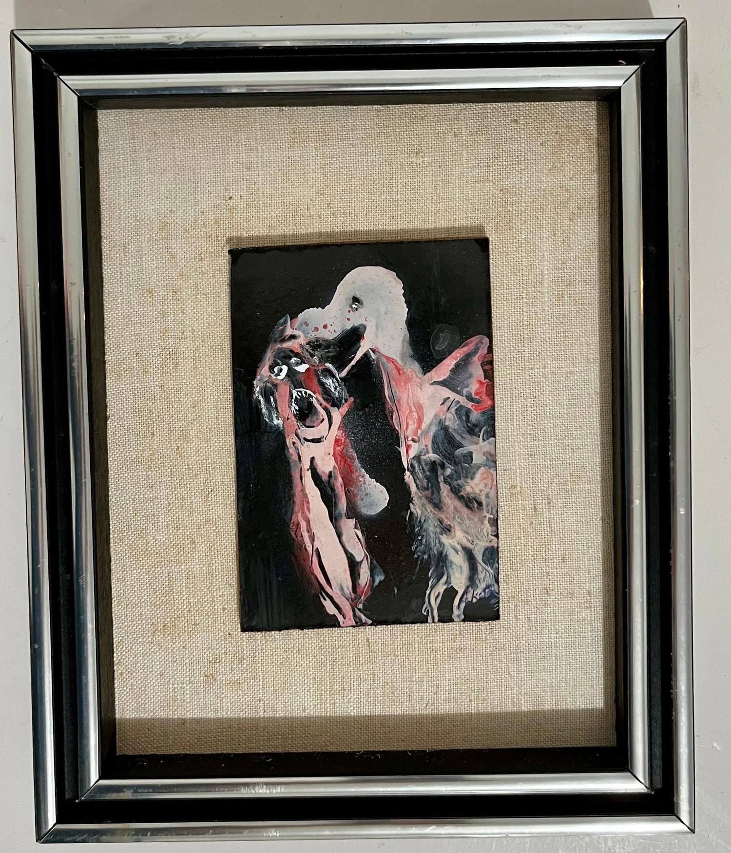 Surrealist Painting, Birds of Prey with Fish J. James Akston