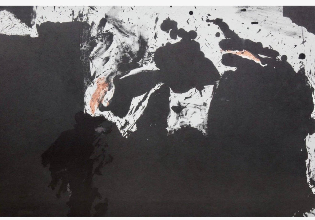 Large Robert Motherwell Lithograph Abstract Expressionist Lament for Lorca 1982
