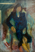 Rare Jewish Yemenite Woman Oil Painting Israeli Girl Judaica Itamar Siani