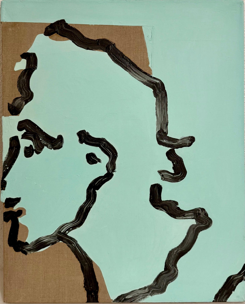 Judy Rifka Abstract Expressionist Pop Art Portrait Oil Painting Brooke Alexander