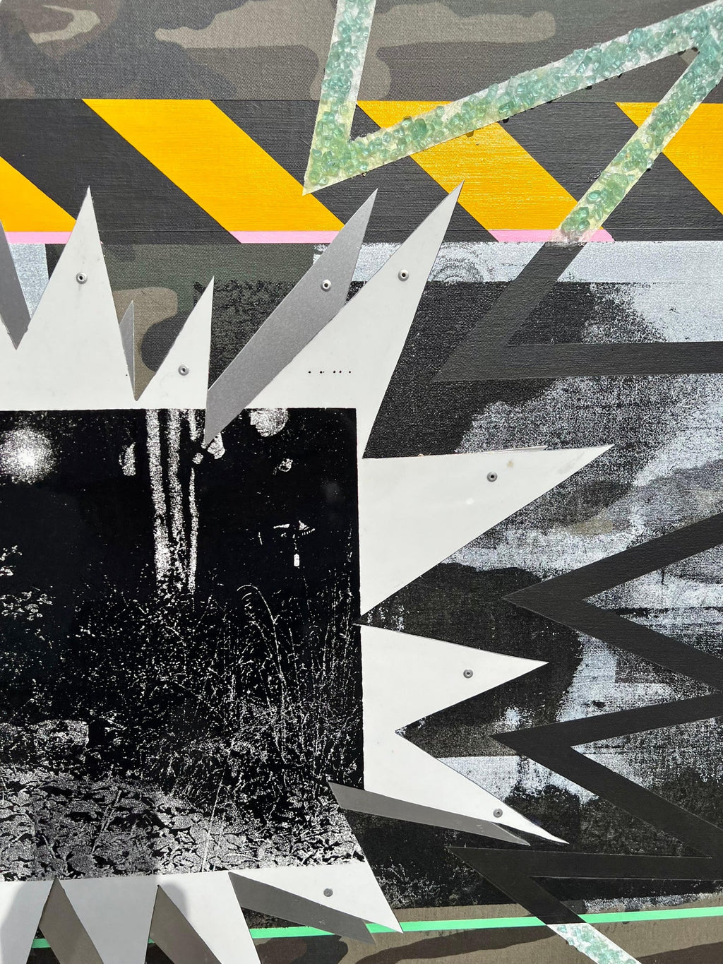 Outsider Ryan Humphrey Street Art Collage, Large Painting Jackson Pollock Photo