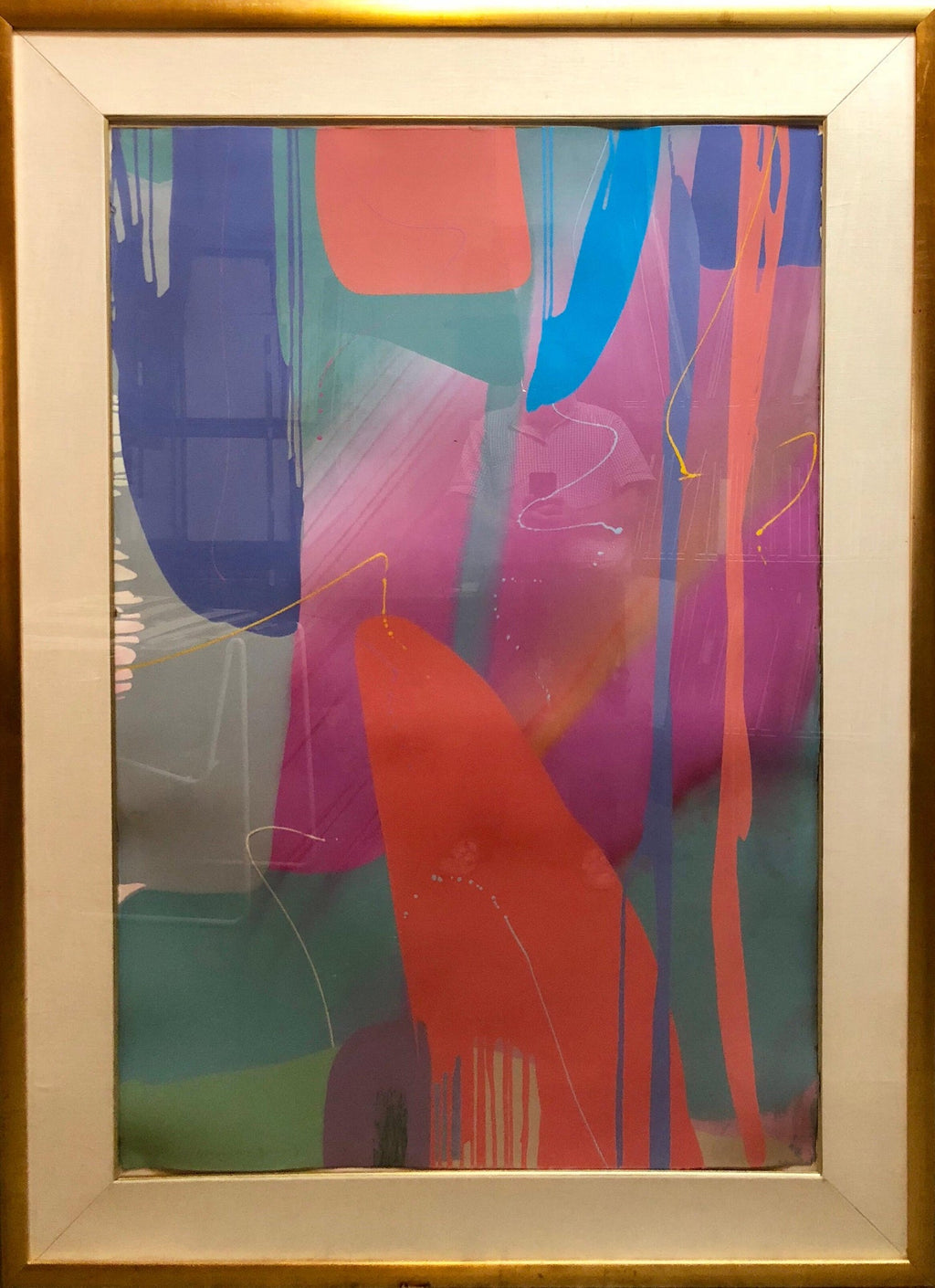 Monumental Texas Modernist Abstract Expressionist Color Field Acrylic Painting