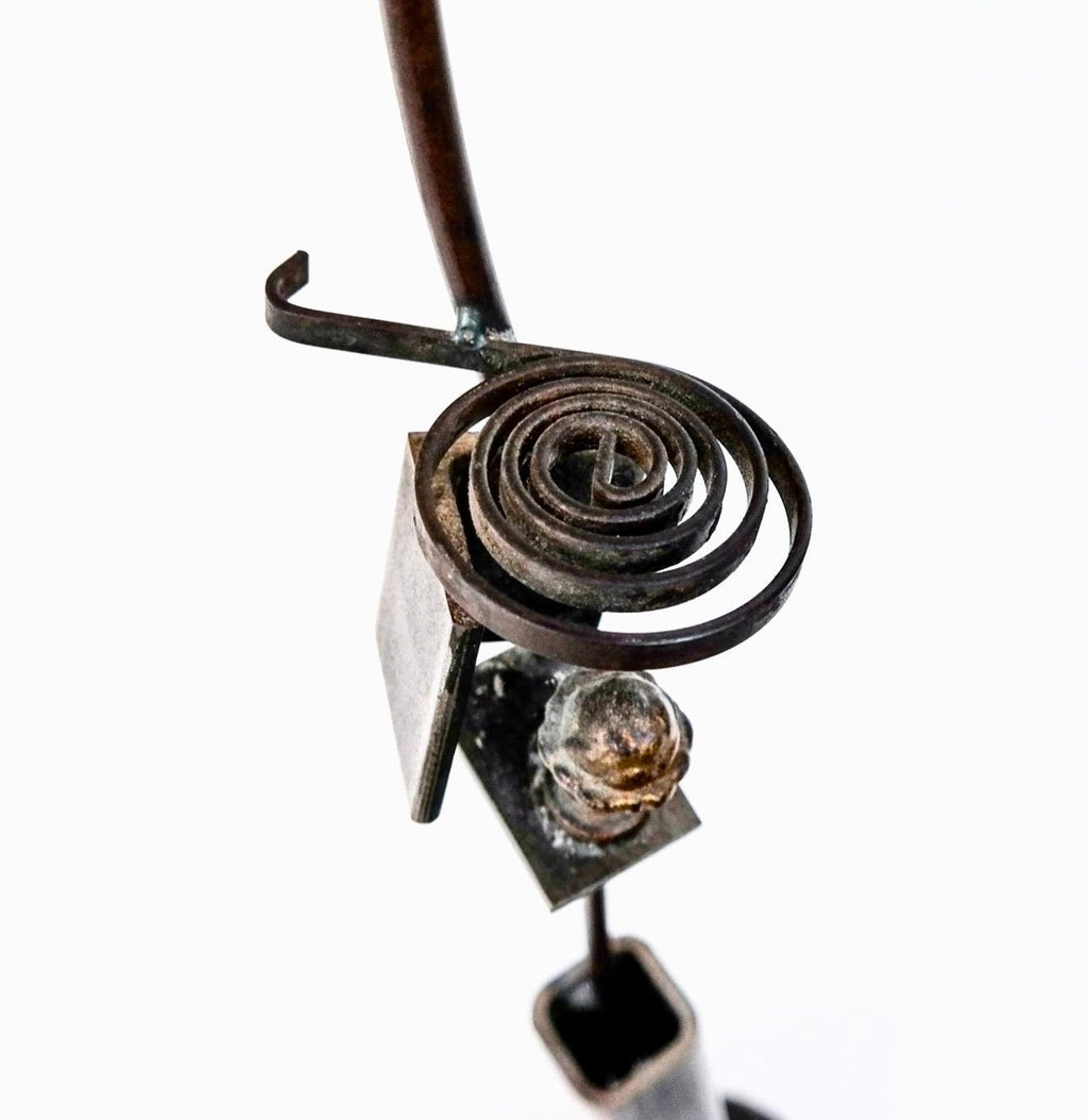 David Kimball Anderson Large Abstract Zen Steel Modernist Sculpture Flower Vase