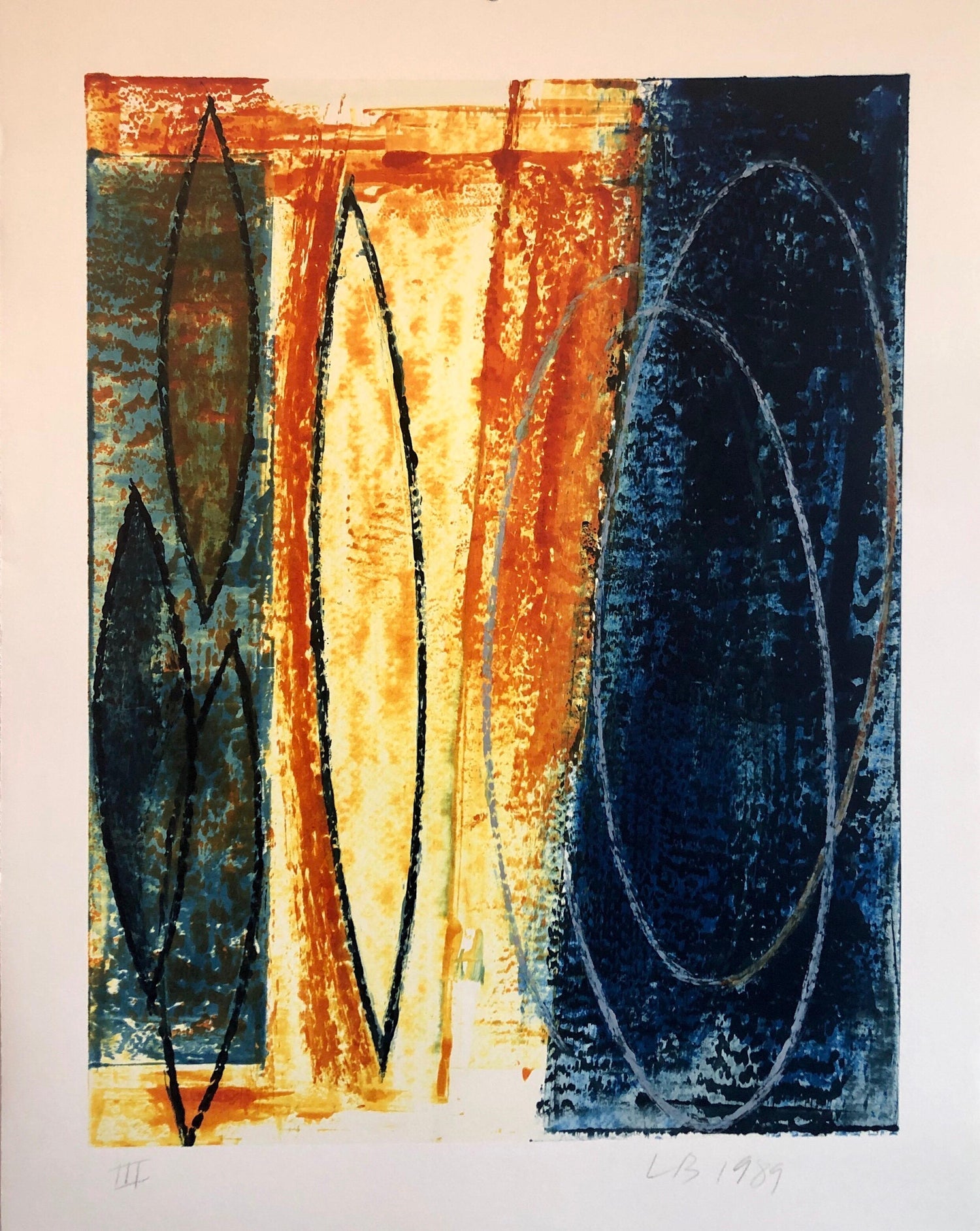Abstract Expressionist Watercolor Painting Woodblock Political Poster Mel King