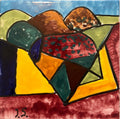 Abstract Painted Ceramic Tile Pop Art Painting Italian Neo Figurative Painting