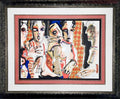 Large Mexican Figurative Expressionist Lithograph Women Juan Sebastian Barbera