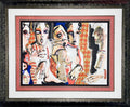 Large Mexican Figurative Expressionist Lithograph Women Juan Sebastian Barbera