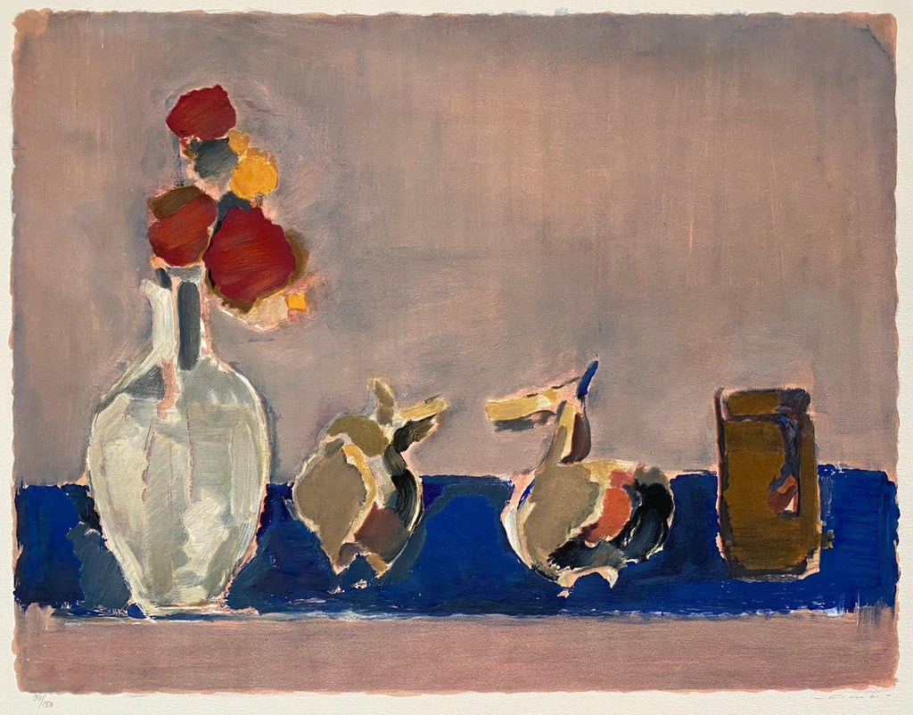Charles Levier Modernist Artist Vase of Flowers by the Sea Paris Modernism