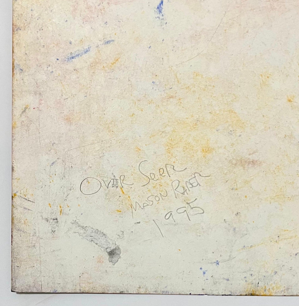 Abstract Surrealist Spray Paint Mixed Media Painting Mason Rader Outsider Art