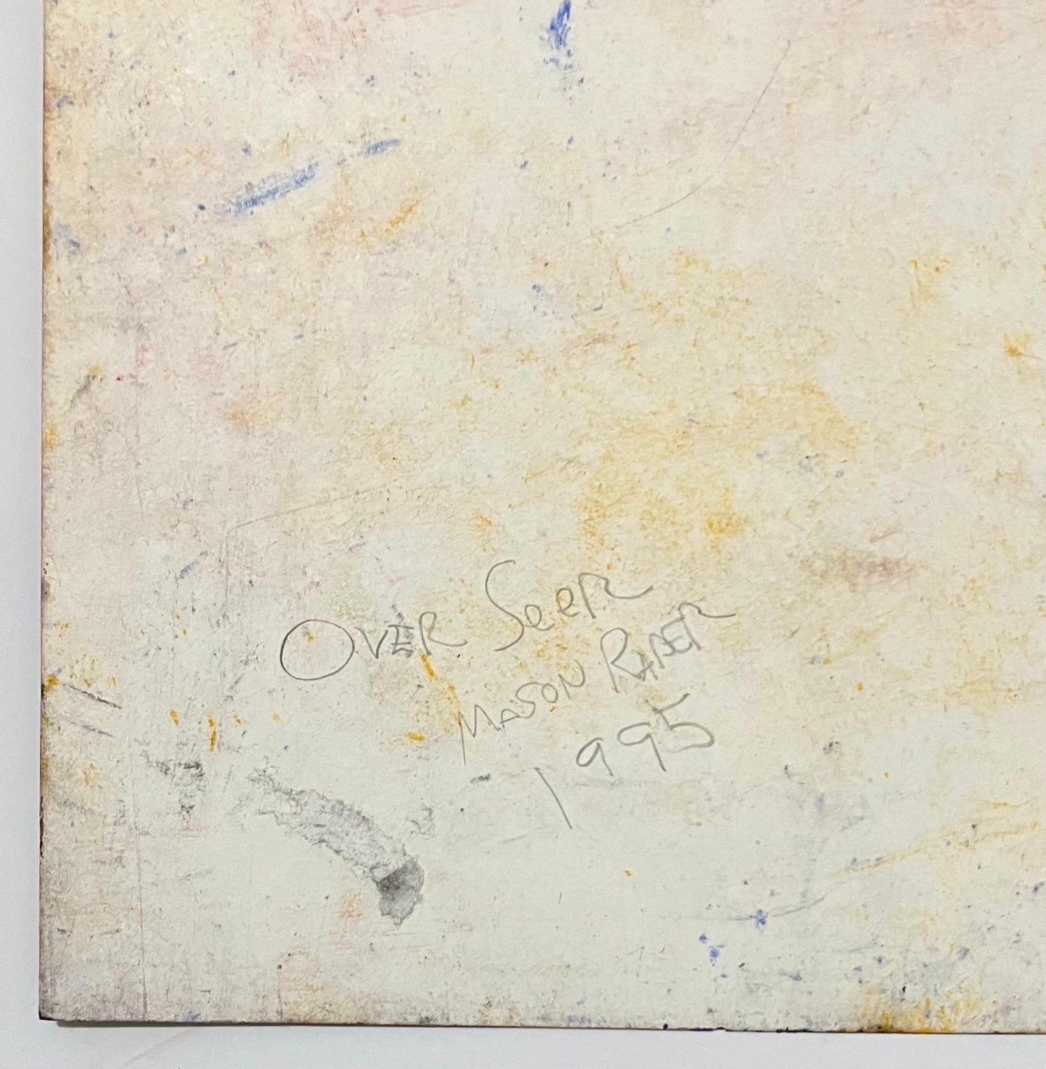 Abstract Surrealist Spray Paint Mixed Media Painting Mason Rader Outsider Art