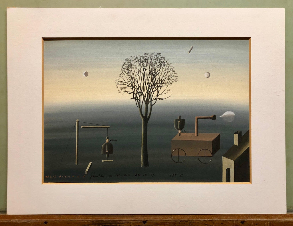 Latvian Israeli Surreal Gouache Illustration Art Painting Tel Aviv