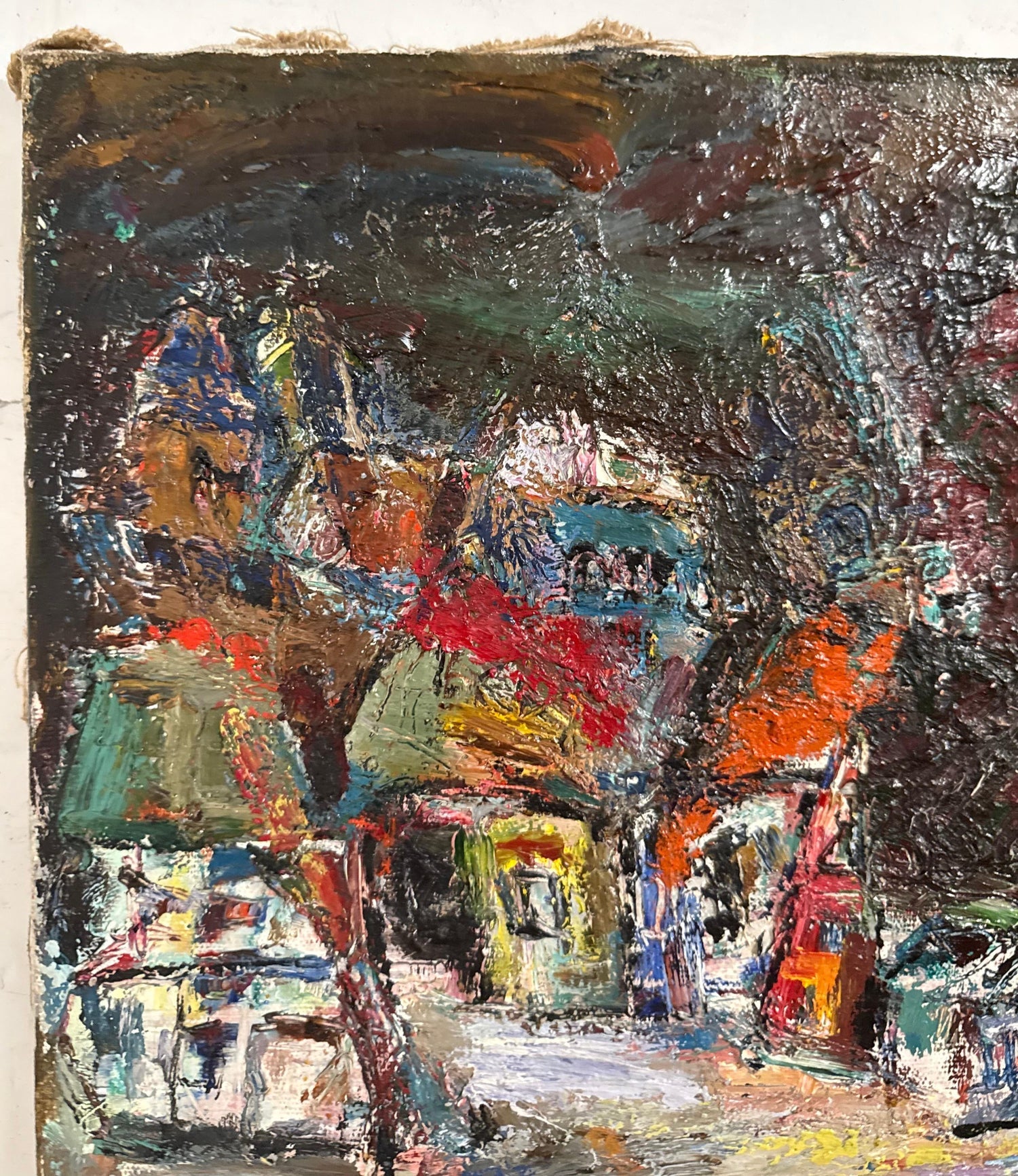 Russian Ukrainian Abstract Oil Painting Alexander Pavlov Vilnius Landscape