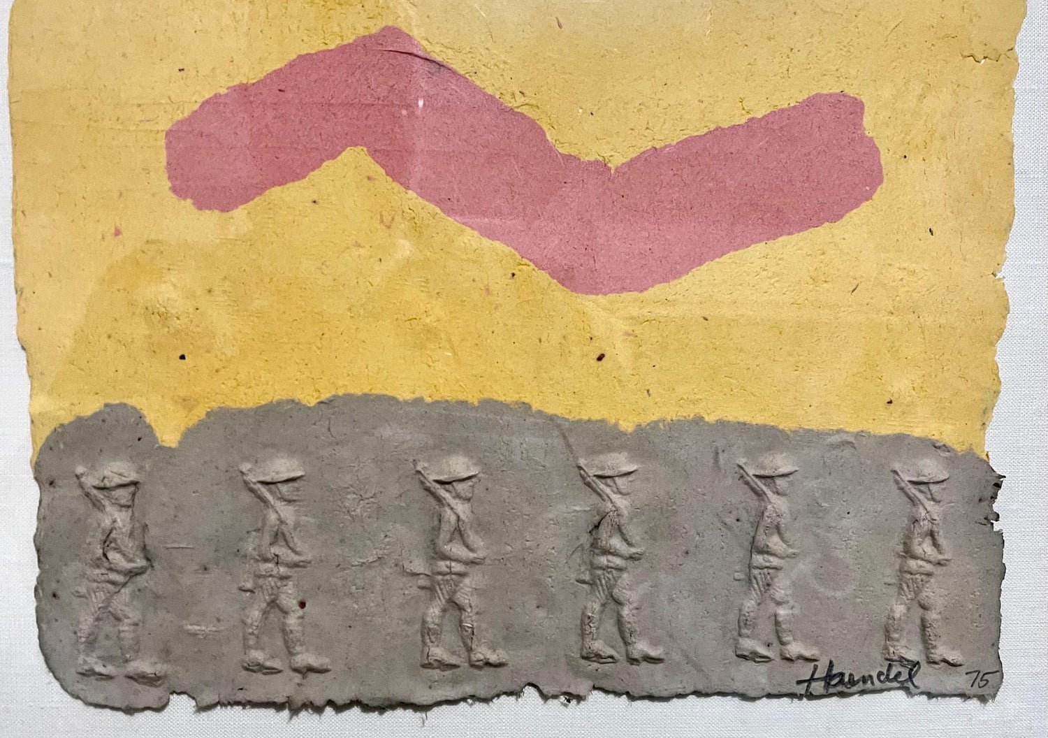 Bill Haendel Americana Toy Soldiers Cast Paper Relief Modern Pop Art Sculpture