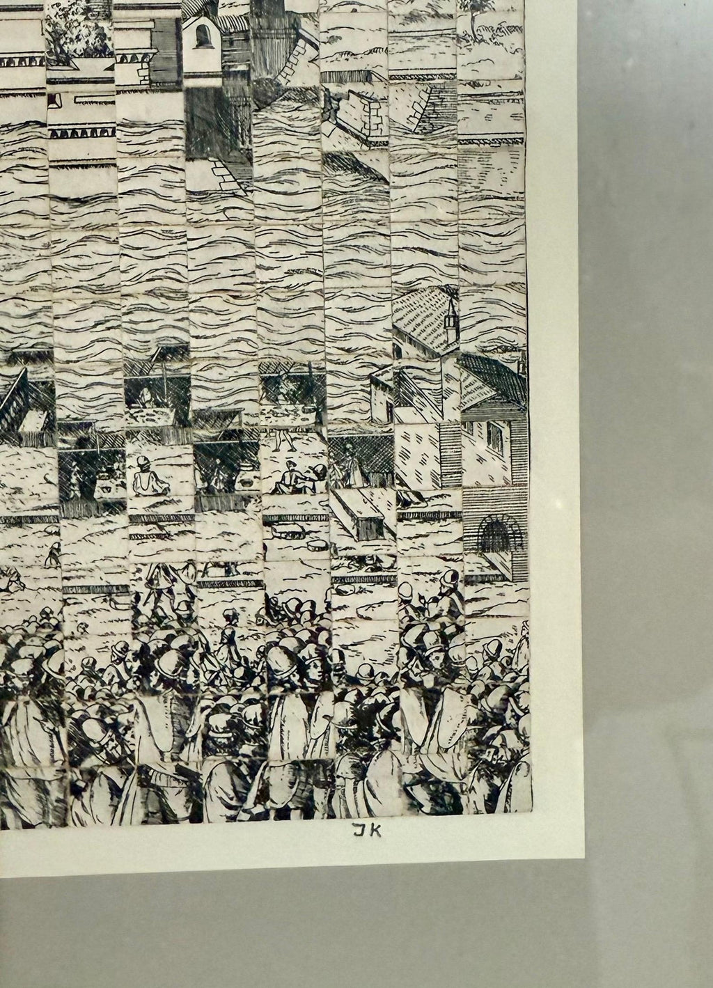 Original Guggenheim Museum Exhibited Jiri Kolar Collage Tower of Babel