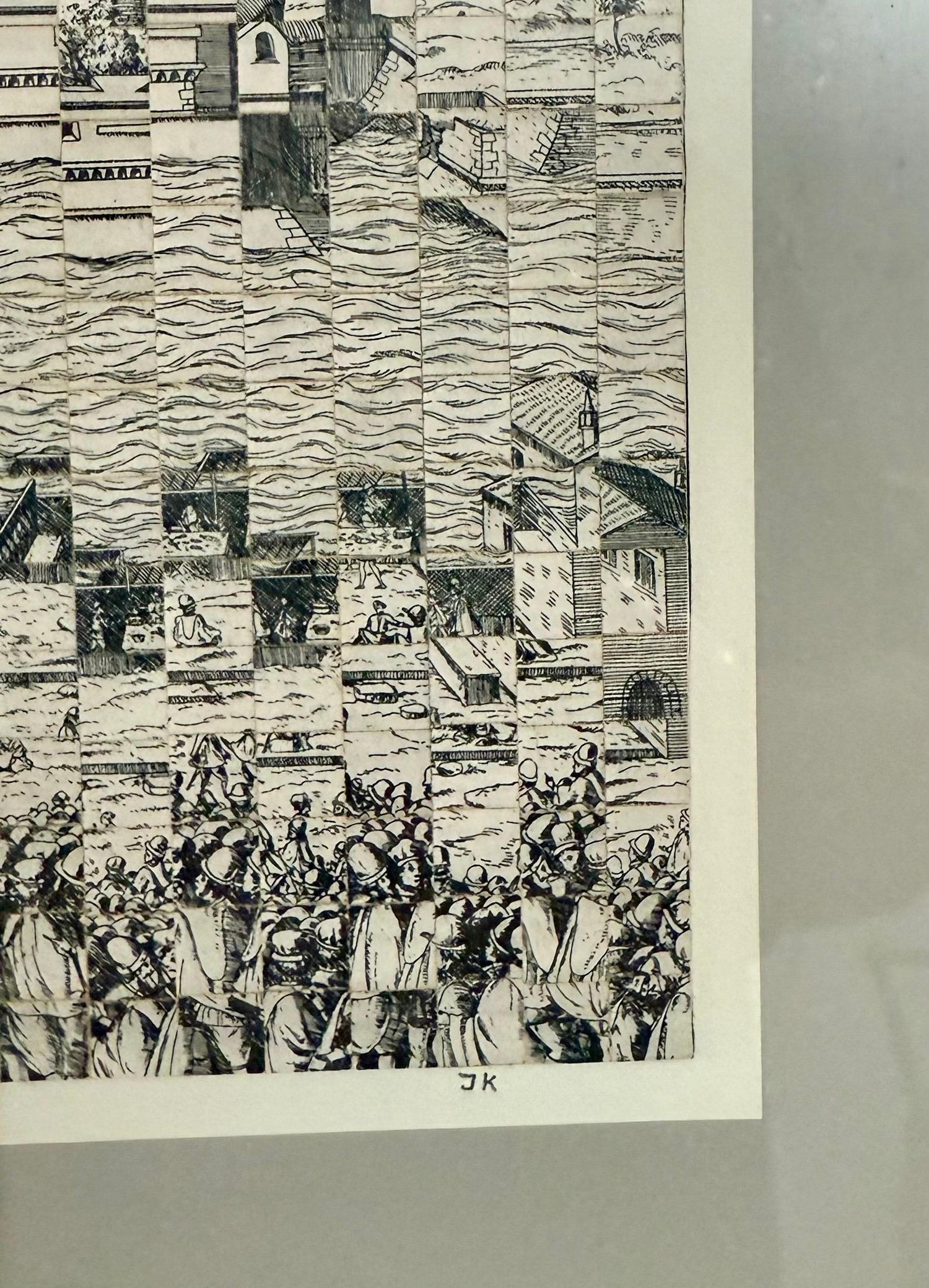 Original Guggenheim Museum Exhibited Jiri Kolar Collage Tower of Babel