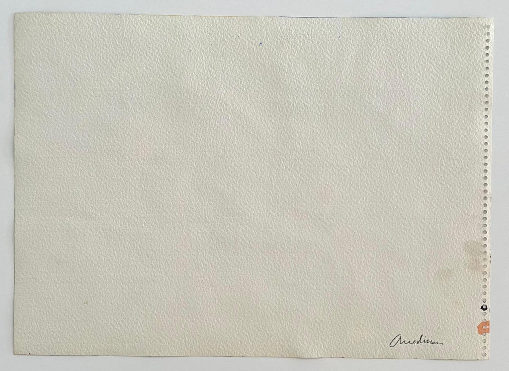 Mod Abstract Expressionist Modernist Edward Avedisian Color Field Art Gouache