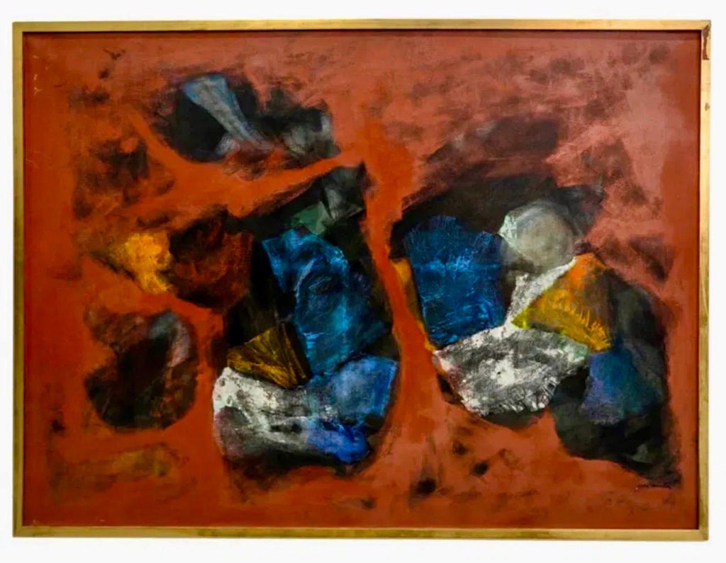 Large Oil Painting Israeli Pinchas Litvinovsky Jerusalem Israel Bezalel School